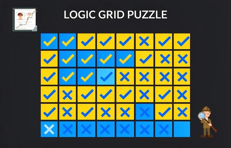 Play Logic Grid Puzzle - Solve with deduction